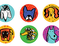 Stiker with dogs_STAMPA