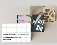 curator business cards