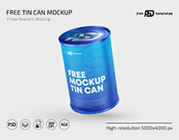 Free Tin Can Mockup PSD
