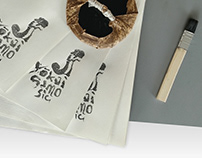Yōkai — samosie / mokuhanga printmaking