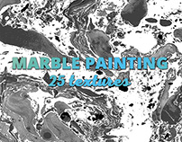 Black & White Marble Paint Textures