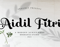 Aidil Fitri - A Modern Script Font