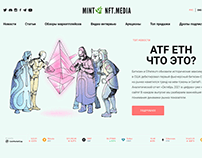 Web design and development - Media about NFT and crypto