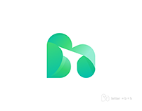 Modern letter Logo | Logo Design | BH Logo Mark