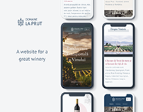 A landing page for a winery!