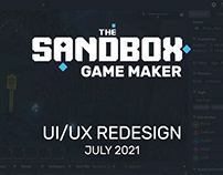 The Sandbox Game Maker | UI/UX Redesign