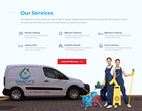 UI/UX Website Template For Home Cleaning Services