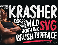 Krasher - SVG Sport Brush Fonts