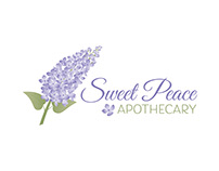 Sweet Peace Apothecary logo and branding