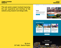 Tempe Tourism Website UX/UI Redesign · School Project