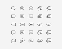 25 Vector Chat Icons