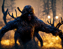 Mid Journey Forest Monster