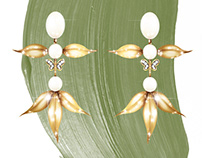 Jewellery earrings illustrations