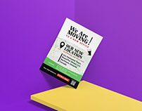 Free Office Moving Announcement Flyer Template Ai