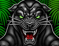 Break Point "Black Panther" rash guard illustration