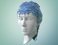 Porcelain Head Digital Sculpture