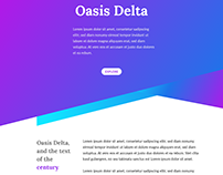 Oasis Delta Landing Page Design