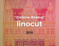 "Zielona Brama" - linocut (2016)