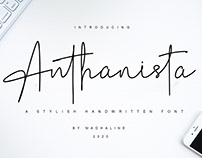 Free Font | Anthanista a stylish handwritten font