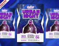 Urban Night Club DJ Flyer Design PSD