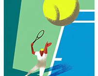 Art Deco Tennis Poster