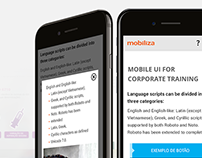 Mobile UI for corporate training