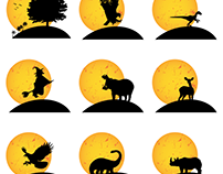 Silhouette vector images in svg format