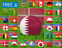 Football in Stadium World Cup - Daily Free Mockup #205