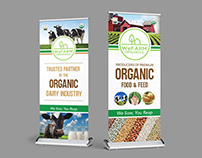 Vertical Display Banners for WeFARM Organics