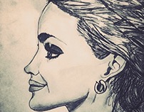 Side Profile of Angelina Jolie