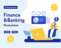 Finance & Banking Illustrations pack