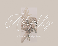 Adeptly - a Modern Script Font