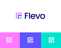 F logo / Flevo logo design
