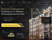 Apartment in Moscow - One screen landing page site