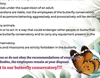 Project of the butterfly conservatory regulations