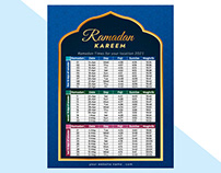 Ramadan Kareem schedule, sehri iftar time table