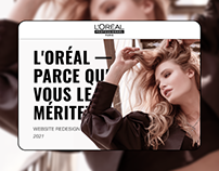 L'Oreal Professionnel onlineshop redesign