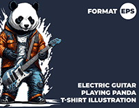Electric Guitar Playing Panda