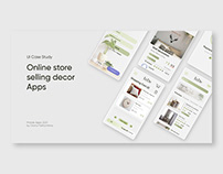 Decor store app UI design