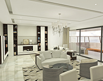 Living/dining area. Interior design