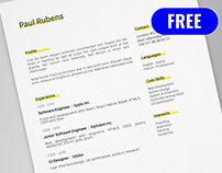Paul Rubens - FREE creative resume/CV template / AI