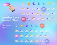 Frosted Glass Weather Icons