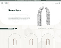 Creation of a Figma homepage for an garden arch website