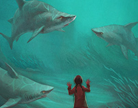 Swimming with sharks (Albert Whitman, 2016)