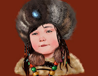 Mongolian little girl