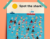 Spot the shark.