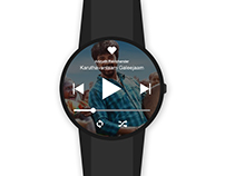 Smart watch music app UI design