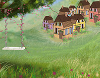 The Flower Village background