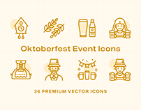 36 Oktoberfest Event Icons