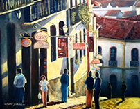 óleo sobre tela "São Luiz do Paraitinga"